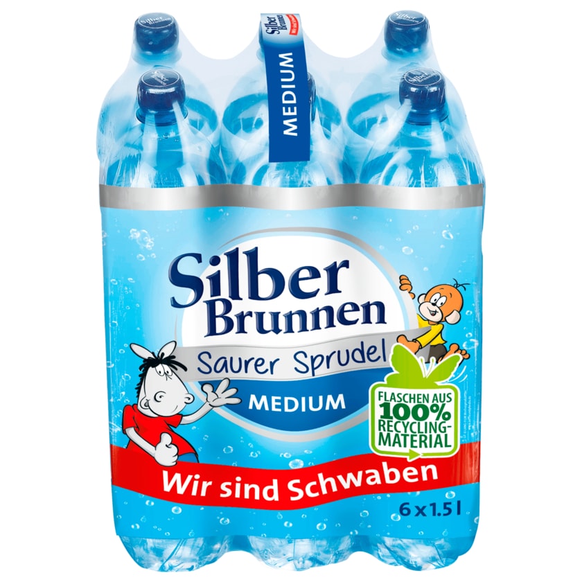 Silberbrunnen Mineralwasser Medium 6x1,5l